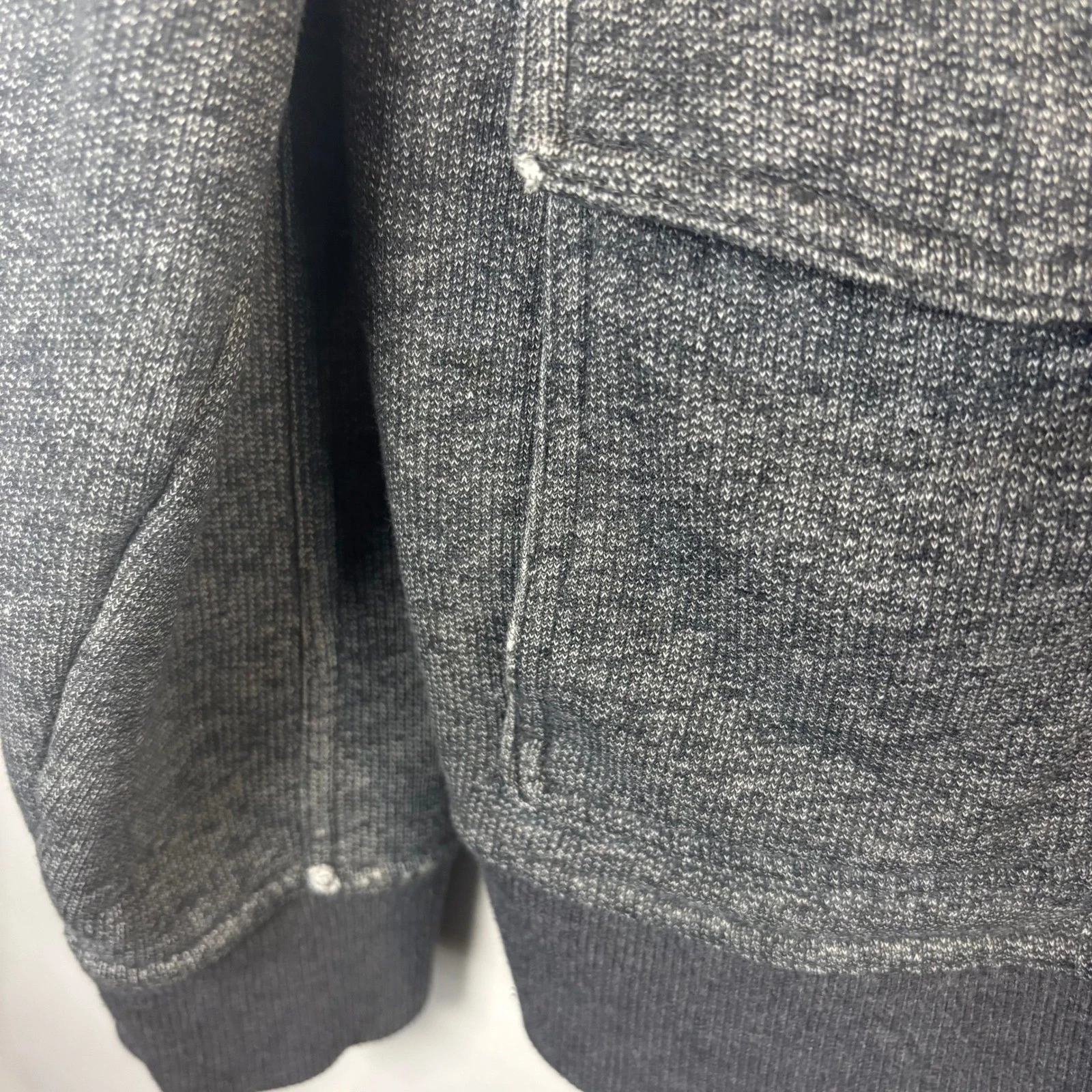 Marc Anthony Mens Full Zip Mock Neck Knit Jacket Charcoal Gray Medium image 12