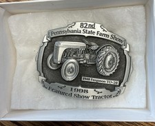 ‘98 82nd Pa Farm Show Belt Buckle ~ 1948 Ferguson Tractor ~ Gap Solid Pewter
