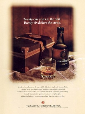 1992 Glenlivet: Twenty One Years In the Cask Vintage Print Ad