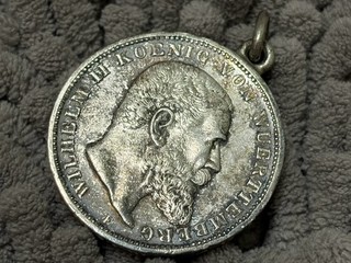 old GERMANY GERMAN silver coin DREI 3 MARK 1911 WUERTTEMBERG