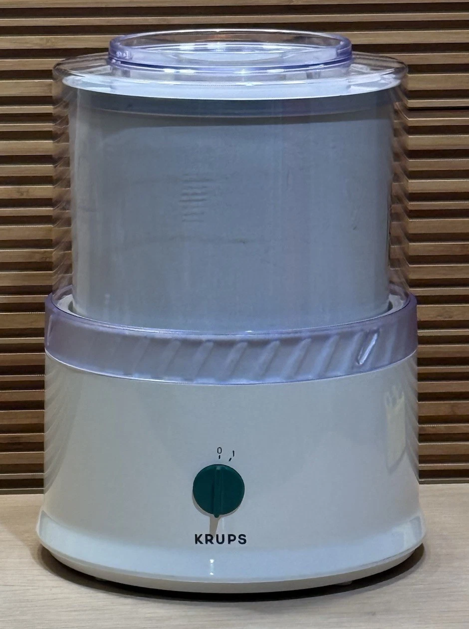 KRUPS LA GLACIARE AUTO ICE CREAM MAKER MODEL 337, made in Italy. See video. VG..