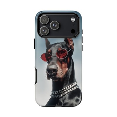 Doberman Sunglasses Chain Dog | Phone Ink Case for iPhone/Galaxy/Pixel