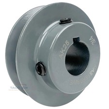 AK25-3/4 Cast Iron 2.5" Single Groove Pulley A Section V Belt 4L 3/4" Shaft Bore