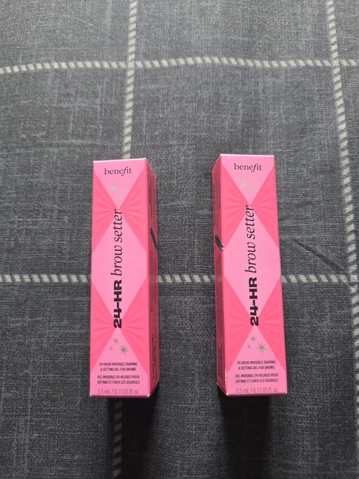 2 x Benefit 24-HR Brow Setter Clear Eyebrow Gel Mini 3.5ml - Brand New - Image 1 of 3
