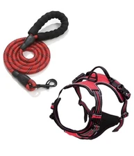 Dog Harness with Leash | No-Pull Reflective Adjustable Pet Vest Size Small
