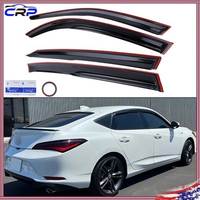 4Pcs For 2023-2025 Acura Integra JDM Wavy Mugen Style Window Visor Rain Guards