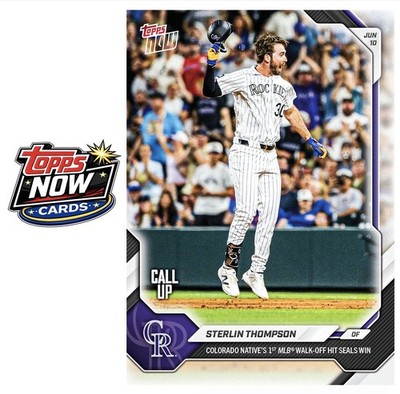 2026 Topps Now MLB #317 Sterlin Thompson RC Colorado Rockies - PRESALE