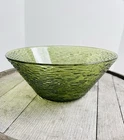 VTG Anchor Hocking Soreno Glass Avocado Green Large Serving Bowl 11 1/2”~NICE!!