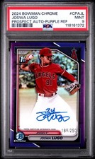 2024 Bowman Chrome Prospect Autographs Joswa Lugo Purple Refractor /250 PSA 9