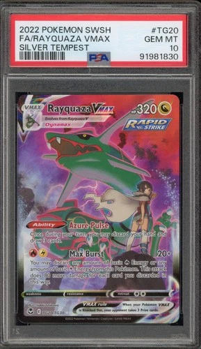 Pokemon Rayquaza VMAX Silver Tempest Trainer Gallery Full Art #TG20 PSA 10