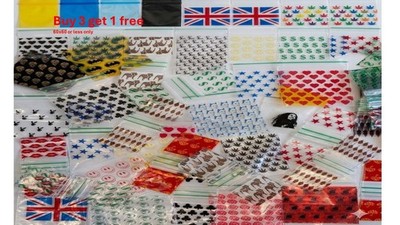 GRIP Seal BAGS Small Large Clear Plastic Zipper Bag Zip bag Zip keep colour
