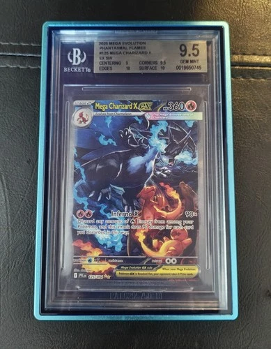 Mega CharizardX ex 125/094 BGS 9.5 Phantasmal Flames Special Illustration GEM MT
