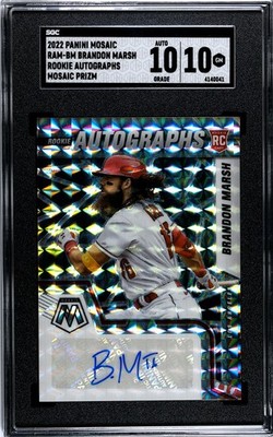 2022 Panini Mosaic - Rookie Autographs Brandon Marsh #RAM-BM