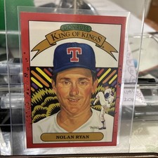 Misprint NOLAN RYAN 1990 Donruss King Of Kings ￼Texas Rangers Baseball Card #659