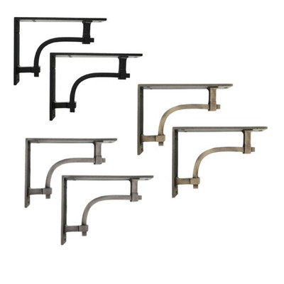 Regalträger Paar Dreieck Vintage Gusseisen gebogenes Design L-Form Träger