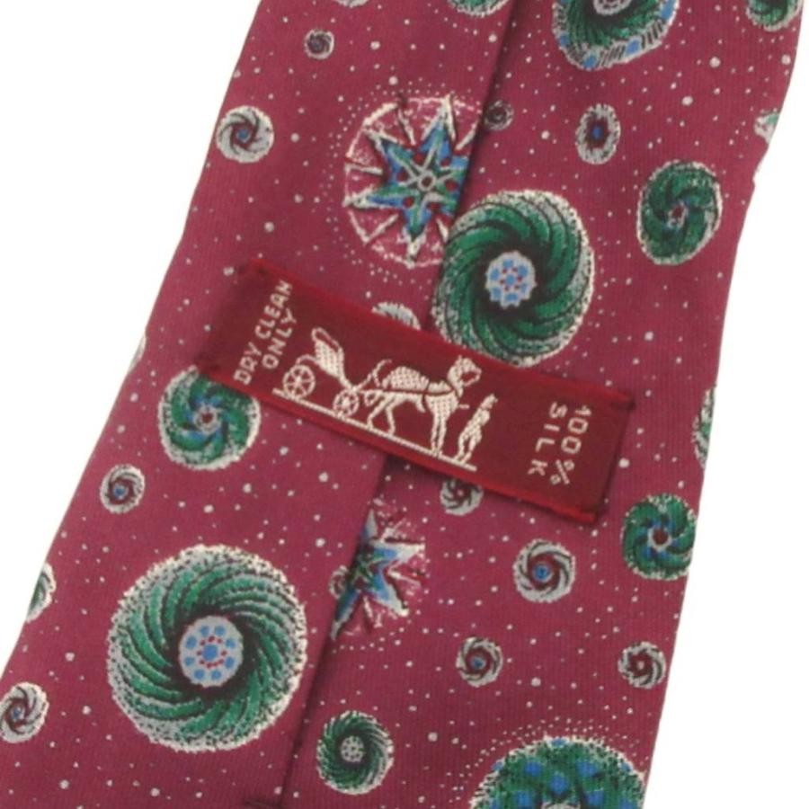 HERMES Silk Tie Regular Red Pattern Accessories M… - image 5
