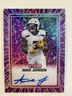 AMAR JOHNSON 2025 Leaf Vivid Football Purple Shimmer AUTO #/7
