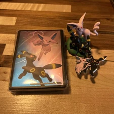 Prismatic Evolutions Premium Figure Collection Espeon & Umbreon PIN Sleeves OPEN