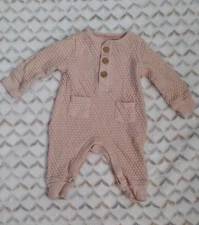 Cloud Island Baby Girl Pink Bodysuit Newborn-0 Months, Pockets, Buttons & Snaps