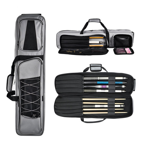 Pool Cue Case 4x5, Lightweight Pool Stick Holder Bag with Multi Pockets and S...