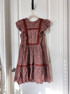 Madewell Flutter Sleeve Mini Dress in Cottage Garden XXS Floral Cotton