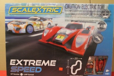 Scalextric Extreme Speed Complete Track Set w/Red & Orange Cars - C1406