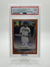2022 Topps Chrome Update Series William Contreras #ASGC-WCO Orange Ref Auto /25