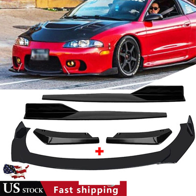 For Mitsubishi Ec Front Bumper Lip Chin Spoiler Body Kit Splitter Side Skirt