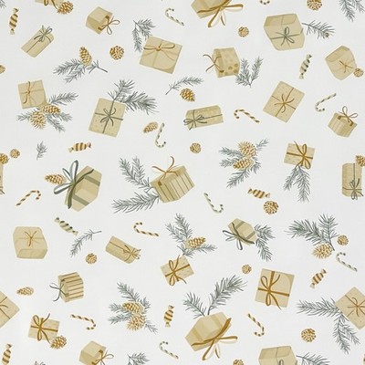 Wachstuch Tischdecke EX70 Weihnachten Advent Geschenke Tannenzapfen