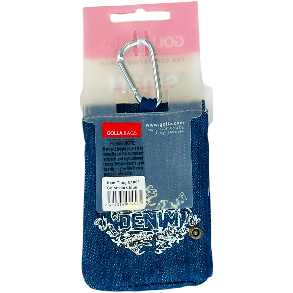 Golla Denim Universal Smart Phone Pocket Pouch Sleeve Dark Blue G1063 - NEW - Image 2 of 4