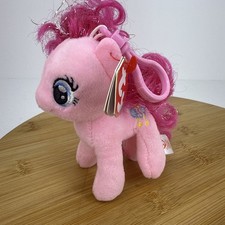 Ty Sparkle Pinkie Pie Clip 4.75" Curly Pink Mane & Tail Plush 2017