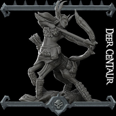 DEER CENTAUR Monster Resin 3D Printed Fantasy Miniature D&D Tabletop RPG