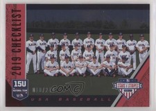2019 Stars & Stripes Longevity Checklist Ruby USA Baseball 15U National Team 0q3