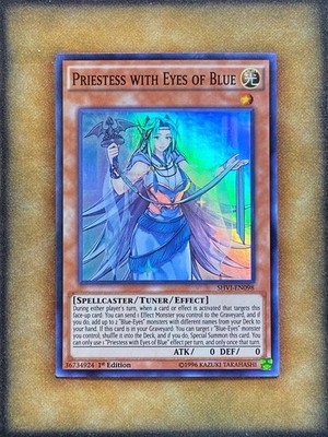 Yugioh Priestess with Eyes of Blue SHVI-EN098 Super Rare 1st Ed NM