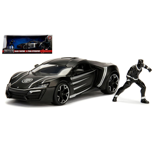Black Panther 2010 With Lykan Hypersport 1:24 Jada Toys Movie -D- Neues Modell-image