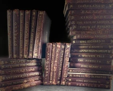 36 Vol Leather Shakespeare Set J.M. Dent c1900 Gollancz Fragile Antique Decor