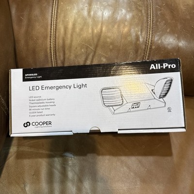 COOPER LIGHTING AP2SQLED ALL-PRO LED EMERGENCY LIGHT WHITE Battery