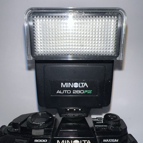 Minolta Maxxum 9000 analoge Kleinbildkamera - Quantaray 70 mm Objektiv - Minolta Auto 280px Blitz - Bild 4 von 19