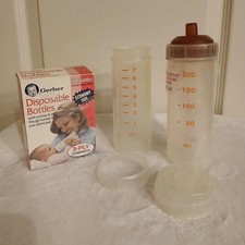 VTG PLAYTEX Drop-In NURSER Bottles Lid RARE FLAT TOP Nipple 100ct Gerber liners
