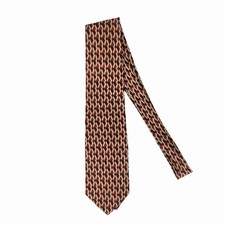 Brooks Brothers Red 100 Silk Tie w/ Yellow Blue Diamond Print