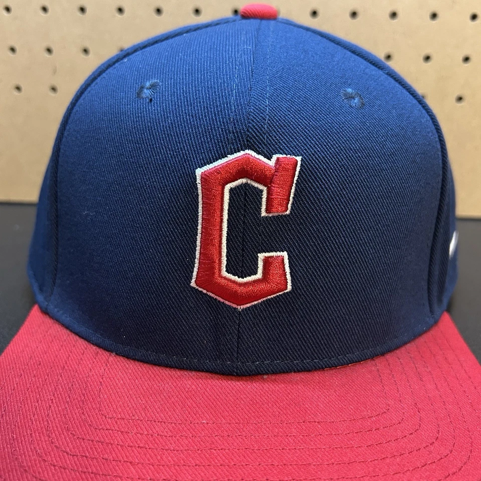 Cleveland Guardians Hat Cap Snap Back M/L Blue Red Nike Pro MLB Baseball NEW - Image 2 of 4