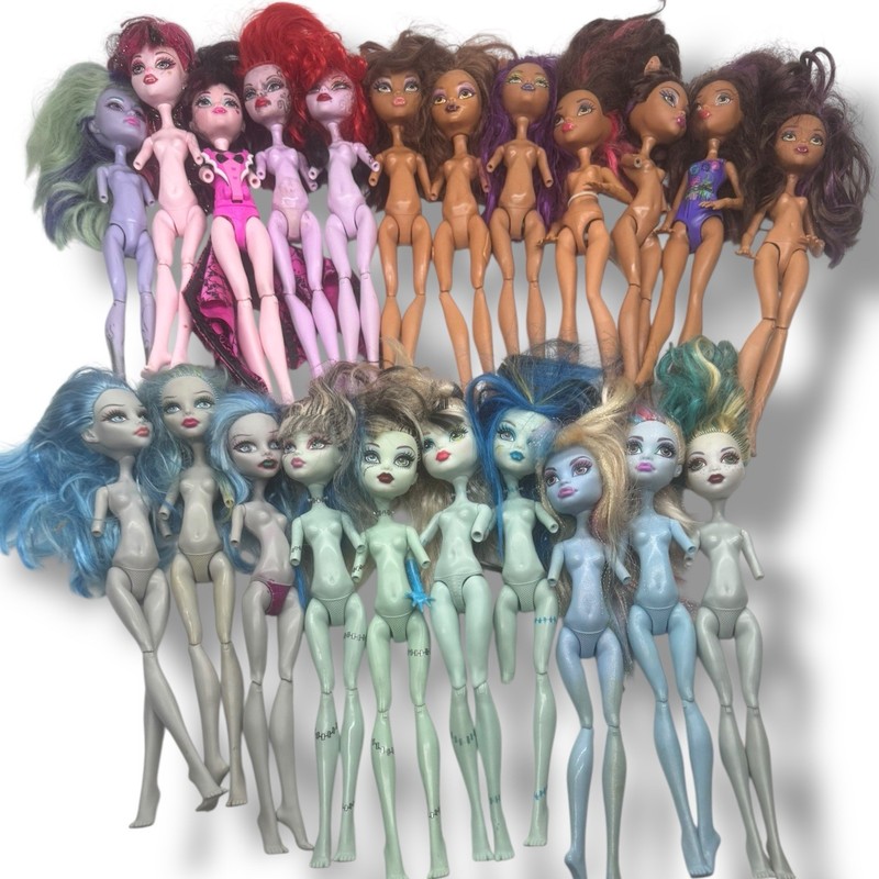 Monster High Doll Lot Of 22 NUDE For Restoration Parts OOAK - Collection (2/4)