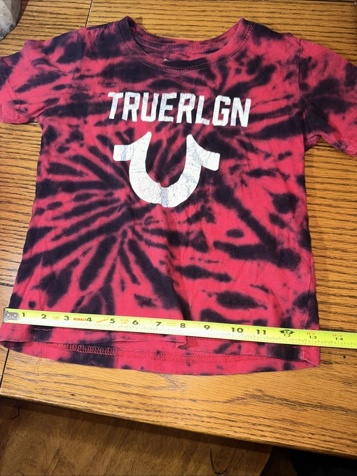 Camiseta masculina genuína Try Religion vermelha e preta tamanho 6 - Imagem 4 de 4