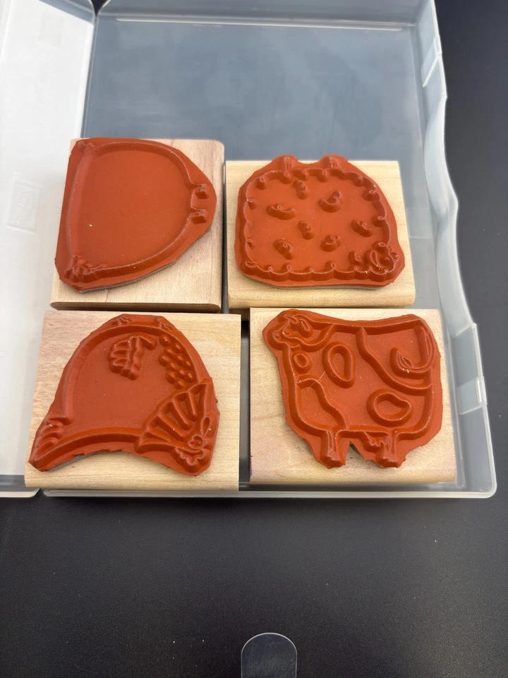 Stampin’ Up! Sello montado en goma Walk This Way 105785 granja vaca pollo cerdo cordero Foto 2 de 2