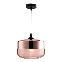Adjustable 1 Light Mini Pendant Dimmable Glass And Steel Polished Copper Adjustable 1 Light Mini Pendant Dimmable Glass And Steel Polished Copper