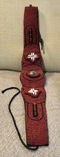 Vtg Handmade Ceremonial African Beaded Belt Turquoise  Cowrie Shells Stunning