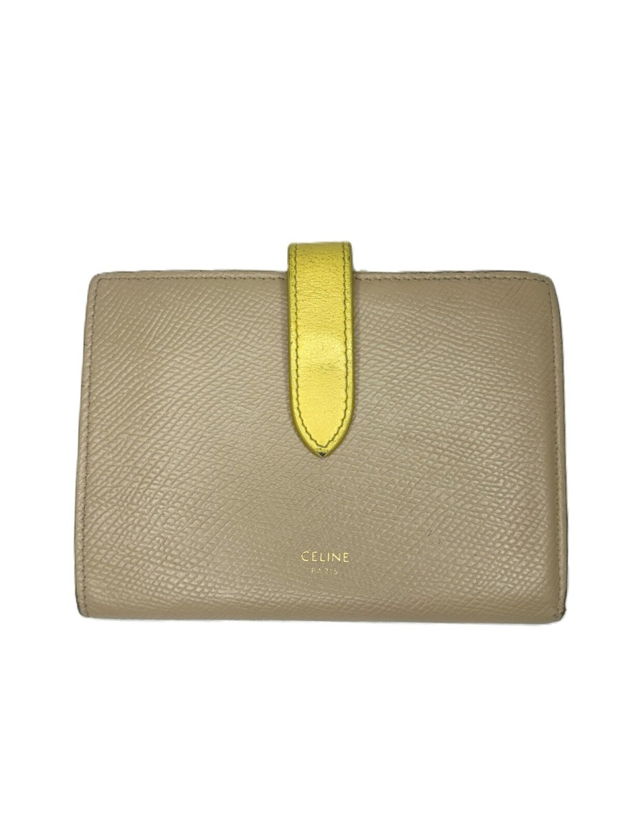 Vintage Celine Leather Strap Wallet Bifold Tan/Yellow | eBay Vintage Celine Leather Strap Wallet Bifold Tan/Yellow | eBay