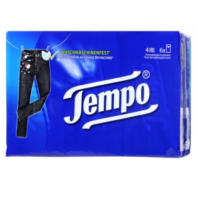 Tempo Cotton Touch Taschentucher Facial Tissues 6pc. x 10 Tissues