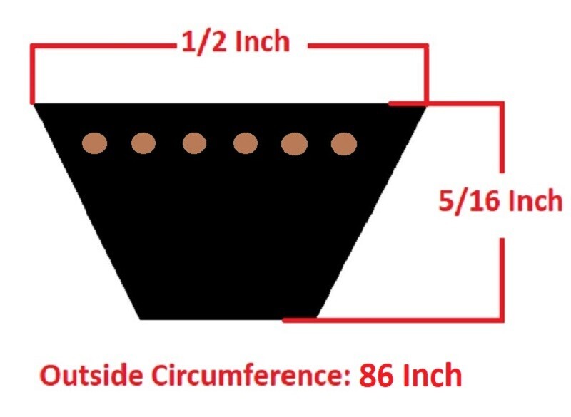 Drive Transmission Belt for John Deere LT155 LT166 ( 86" x 1/2" ) M45254 M126009 eBay