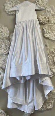 Kids Dream Flower Girl Wedding Dress Size L White Sleeveless Dress Long